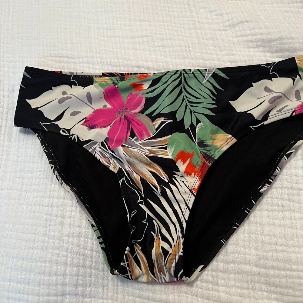 Swimsuits For All Bikini Bottoms Black/Multi Size 10